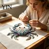 Family Craft Night Activities Ocean Animal Patchwork Kit, DIY Fabric Sewing Handmade Gift Crafting Materials Sea Turtle Octopus Kit for Adults,