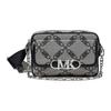 Michael Kors MK Parker Diamond Pattern Fabric Medium Shoulder Crossbody Bag Women Bags Beige Black 32S3S7PC8J-006