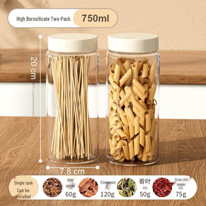 Жаростойкая стеклянная банка для хранения специй и соуса
