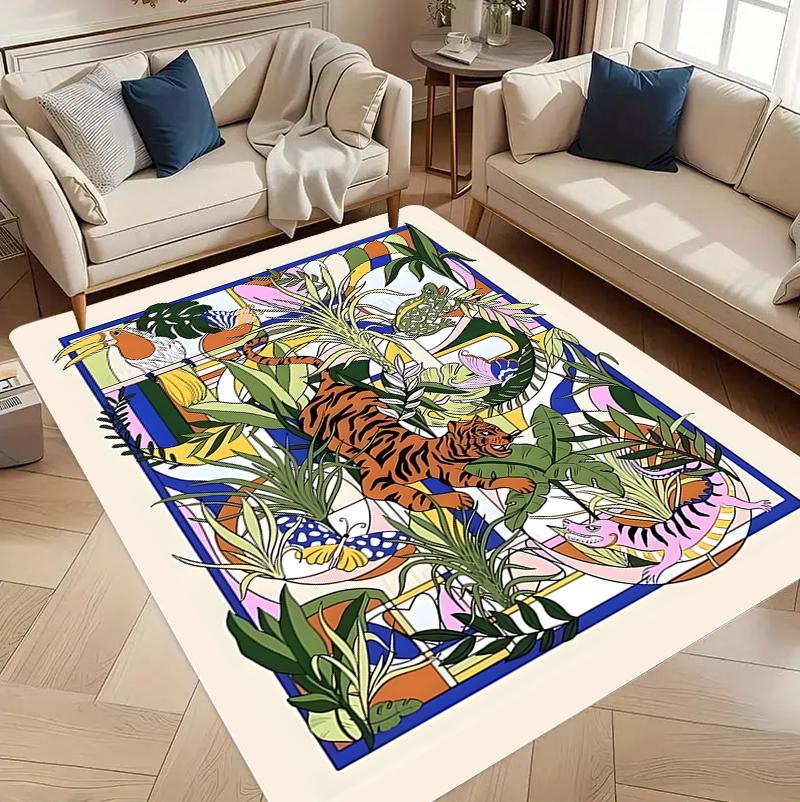 Wild Animal Carpet Mat Rug Home Decoration Living Room Bedroom Floor Decor Leopard Jaguar Style Non Slip Rugs Rugs for Bedroom