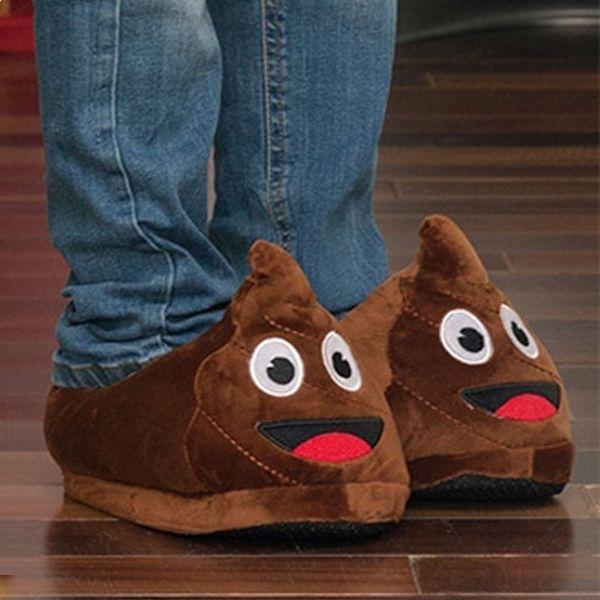 Тапочки в виде смайлика какашки размер 41-42