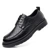 Men's Shoes 2025 New Business Dress Hollow Leather Shoes Men's Summer Breathable British Style Casual Shoes Dad Shoes Tide