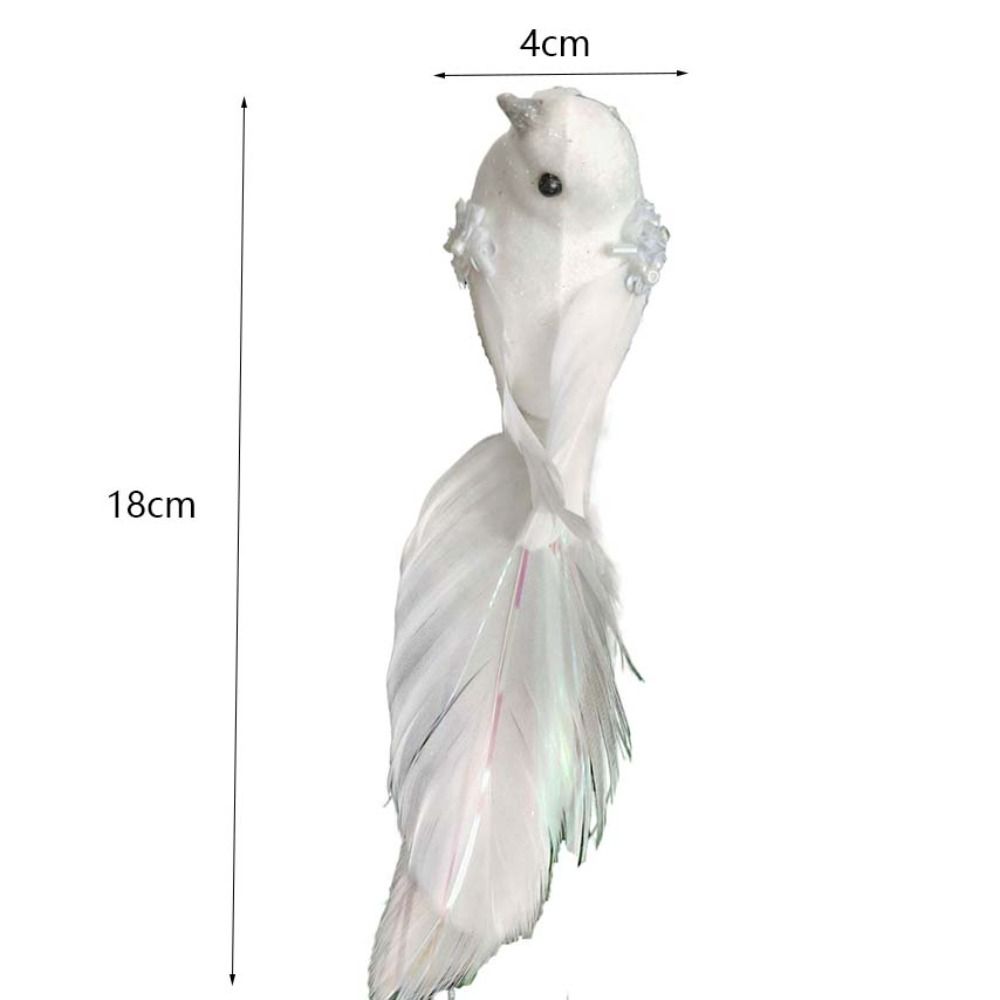 Искусственная имитация птицы из пенопласта с перьями и клипсой, подвеска на рождественскую елку, свадьба