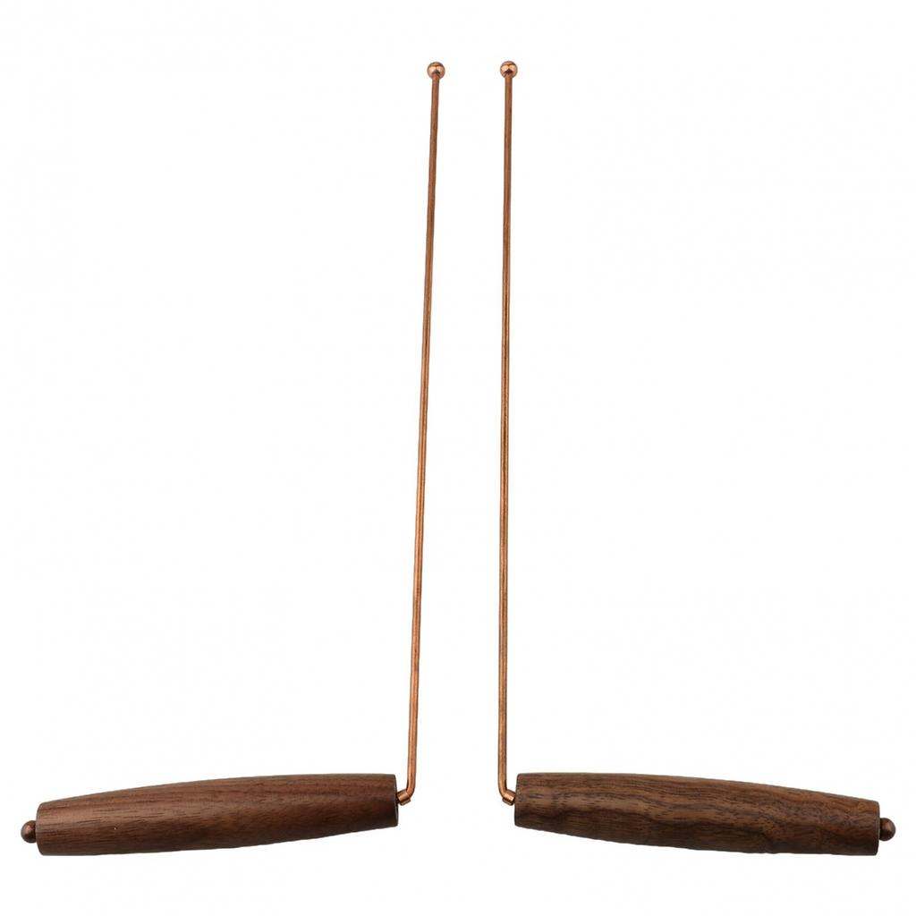 99.9% Pure Copper Dowsing Rods with Wooden Handles for Lost Item Search