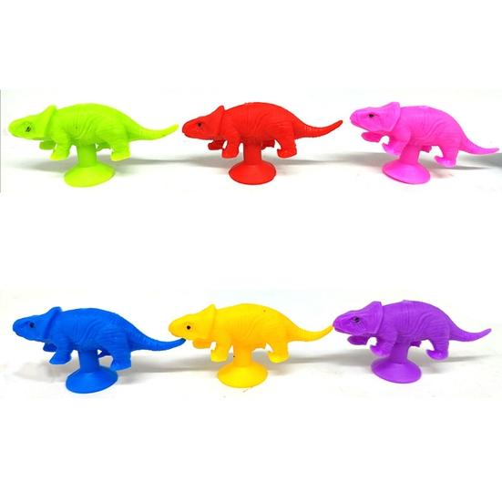 10 шт. игрушки на присоске интересный сильный динозавр гибкая адсорбция не раздражает развлечения экологически чистая присоска в форме животного