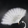 Retro Artificial Feather Fan Handheld Folding Fan Faux Feather Plush Fan  Dance Performance