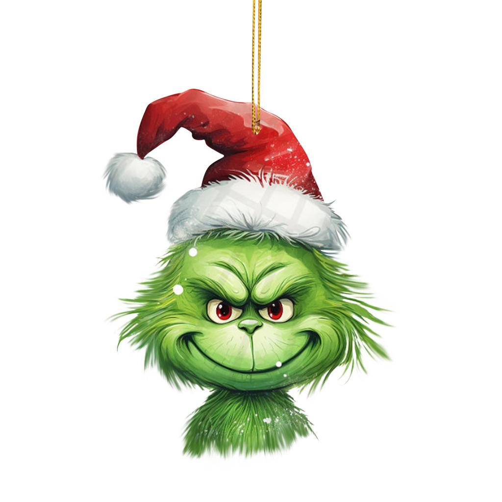 Мультфильм акриловый зеленый кулон праздничное дерево кулон автомобильный аксессуар кулон для внутреннего и наружного украшения