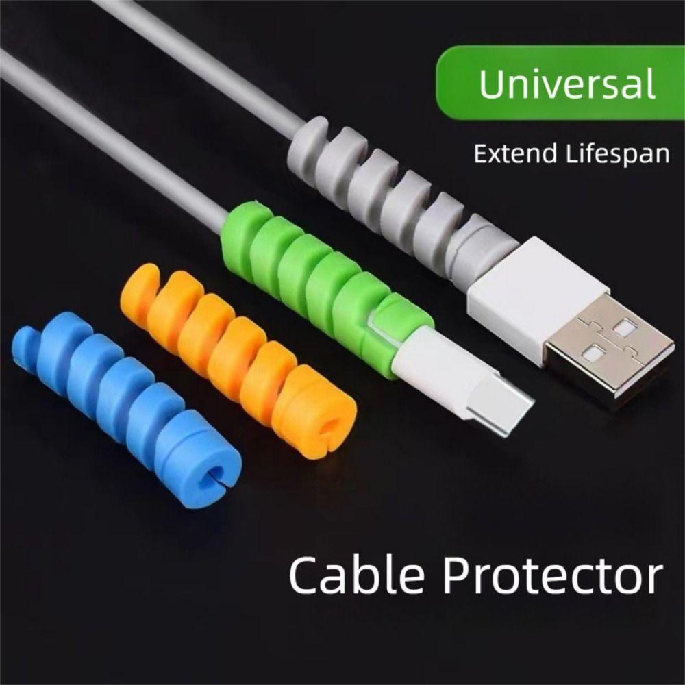 Anti Break Spiral Cable Winder Multi-Color Charge Cable Sleeve For Earphone Wire