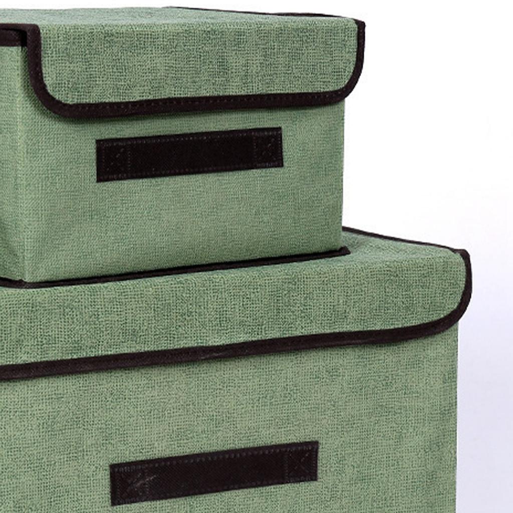 4 Pcs Non Woven Storage Box Case Dustproof Collapsible Two Large and Two Small for Household Home