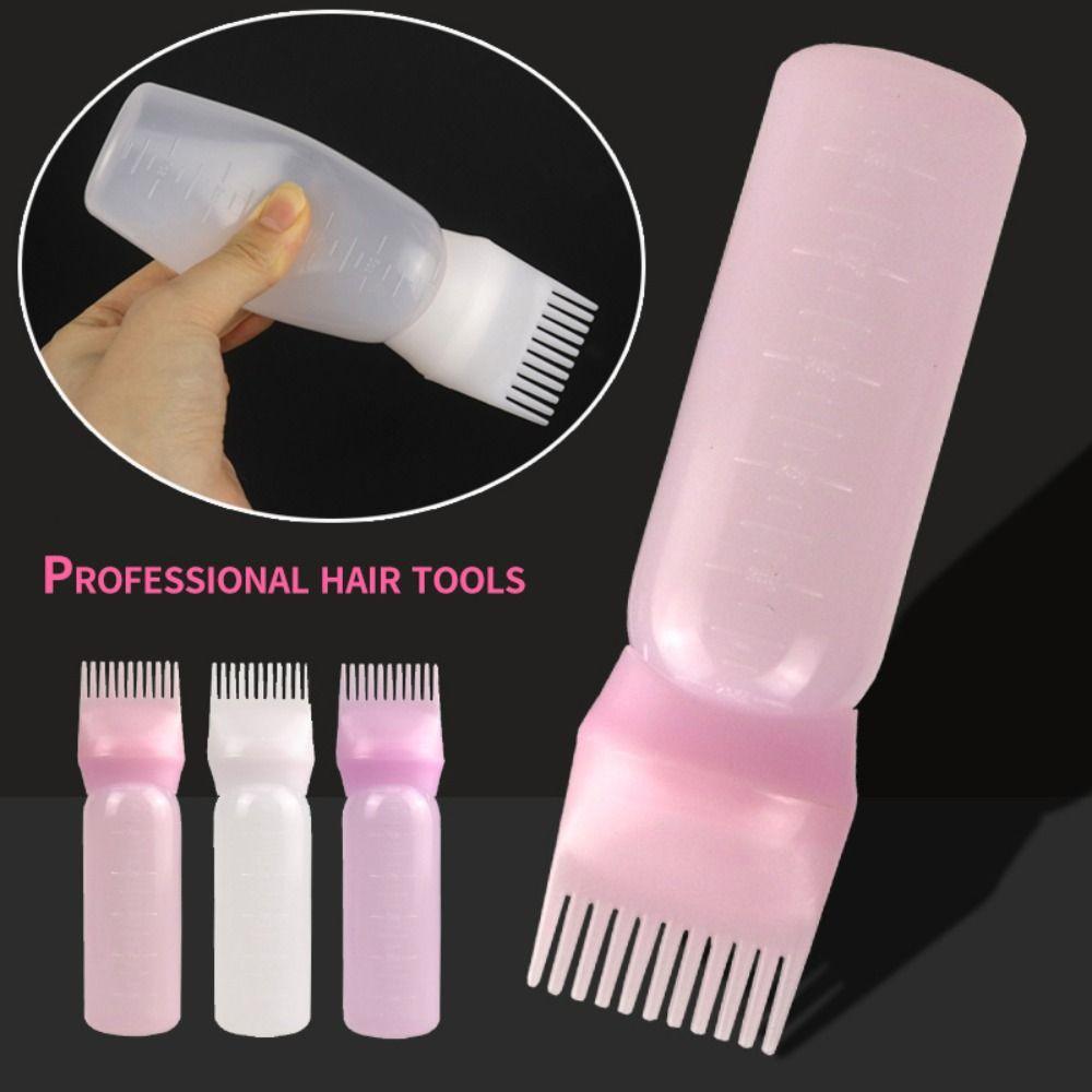 Многоцветная бутылка для краски для волос Пластиковая бутылка-аппликатор для шампуня Бутылка с зубьями-расческой Окрашивание волос