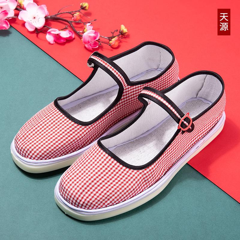 Туфли «Старый Пекин», тканевые туфли, женские туфли с вышивкой, нескользящие бабушкины туфли с одним ремешком, туфли для мам, танцевальная обувь