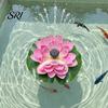 Garden Solar Fountain Lotus Floating Bird Bath Powered Easy Assembly with Interchangeable Nozzles for Pond Patio Yard Decor