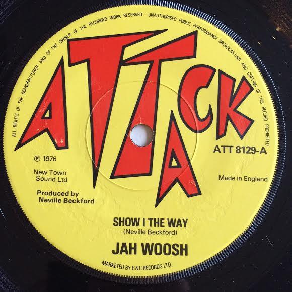 7-дюймовая пластинка JAH WOOSH Show I The Way ATT8129 Attack 1976 UK Регги Ска Даб Б/у