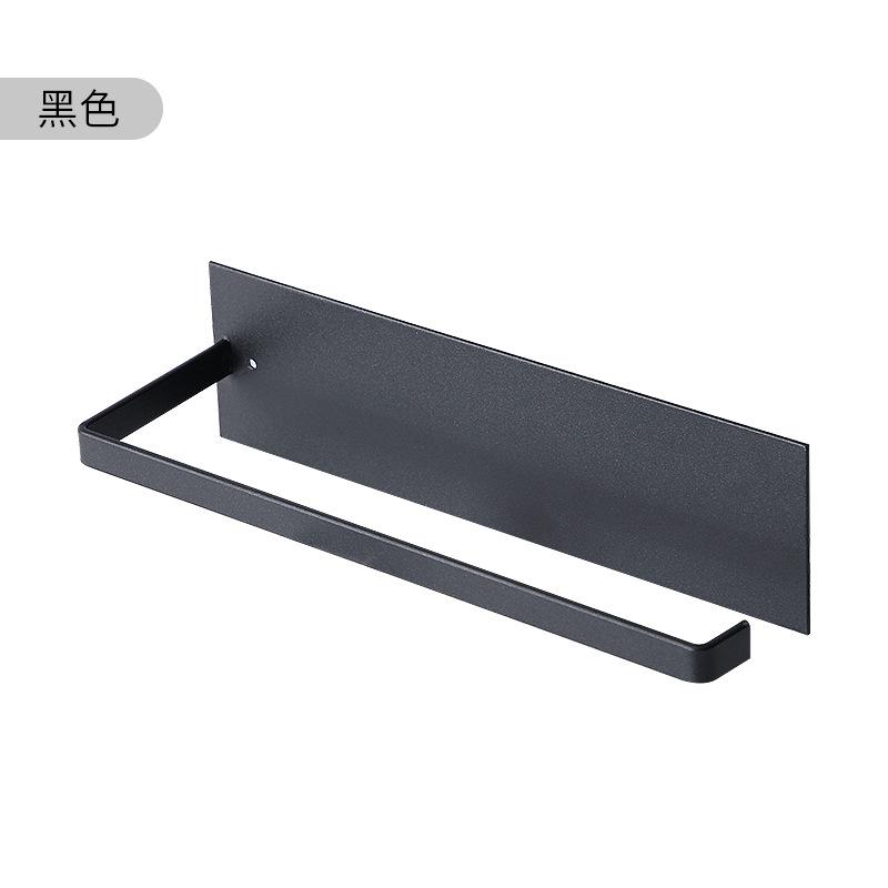 Non-perforated kitchen cabinet pasted paper towel rack Japanese paper roll rack Wall-mounted paper roll cloth storage rack