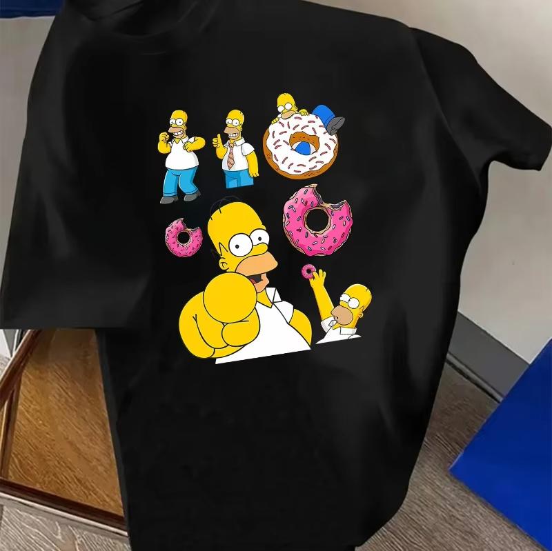 2025 Unisexs Street Tshirt Sweatshirt with The best gift Homer Print Pattern New Trendy 100 cotton printed Tshirt