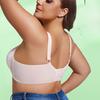 Soft Steel Ribbed Smooth Bra Women's Plus-size Seamless Underwear Women's Strapless Anti-glare Back-gathering Bra