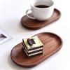 Vintage Wooden Snack Tray Cup Pad Coaster Plate Kitchen Decorative Plate Fruit Dish Sandwich Bread Buffet Salad Serving Tray