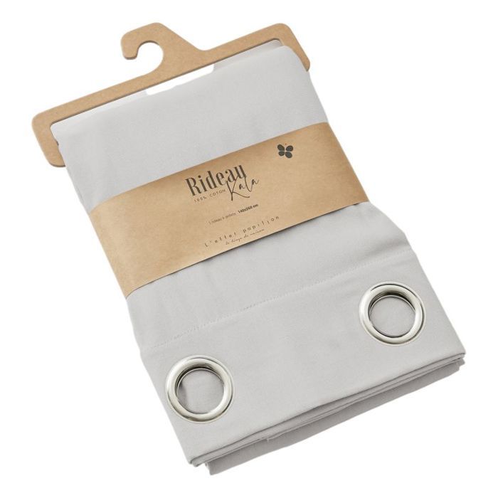 Rideau d'ameublement "Kala" en Coton 140 x 260 cm l'Effet Papillon - Kala Nuage - 1 Panneau 140 x 260 cm