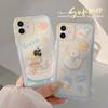 Retro Smile Wash Bath Bear Kawaii Japanese Phone 14 Case For Iphone13 11 12 Promax Xs Max Xr 7 8 Plus Case Cute Clear Cover 1086