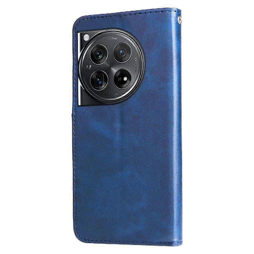 case for OnePlus 12 with zipper and card slots made of leather