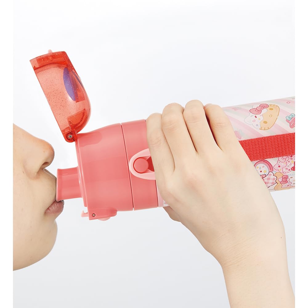 Skater Water Direct Drink Cup Drink Sanrio Hello Kitty Fancy Snacks Stainless Sports Water Kids' Bottle, 2-Way Design, (470ml) / (430ml), Weets,