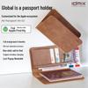 IDMIX Глобальный GPS Кожаный держатель для паспорта против потери