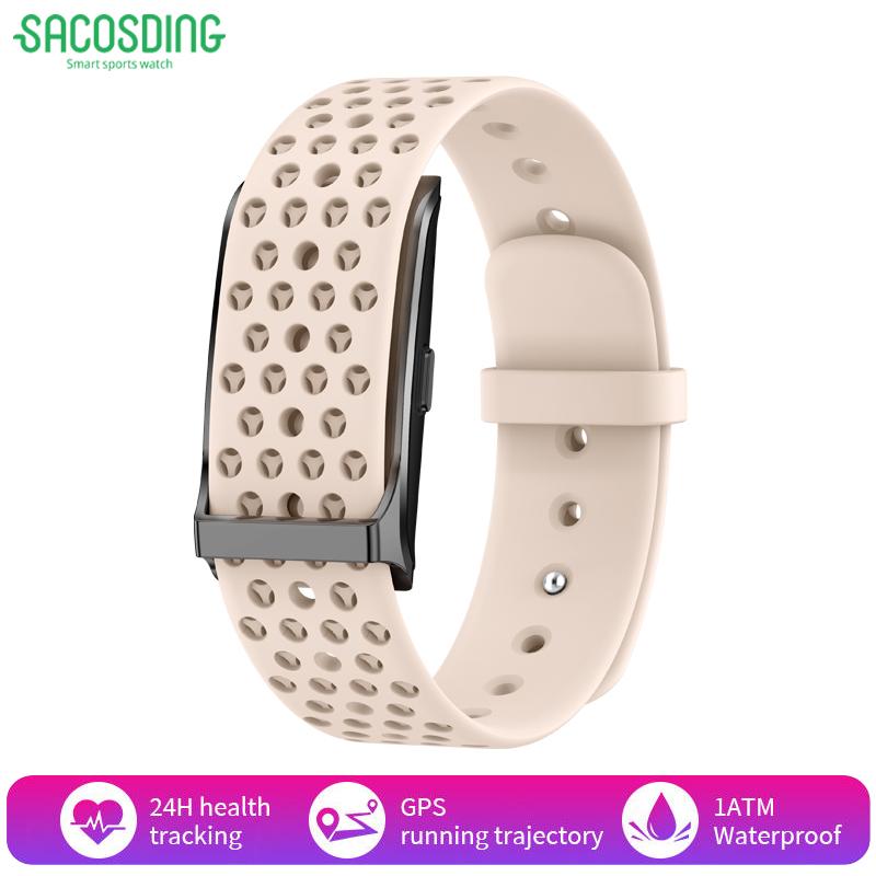 SACOSDING Смарт-часы Мужские спортивные Смарт-браслет Фитнес-браслет Монитор сердечного ритма Кровяного давления Водонепроницаемые многофункциональные часы Женские