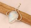 Rainbow Moonstone Gemstone Reiki Pendant, Solid 925 Sterling Silver Jewelry, Designer Pendant, Gift For Mom, Handmade Jewelry