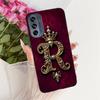 Case For Motorola Moto G62 5G G42 G32 G22 4G Cover Luxury Crown Letters Soft Black Silicone Shockproof Bumper on MotoG62 5G Capa