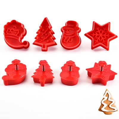 4 шт. Рождественская форма для выпечки, штамп для печенья, инструмент для вырезания бисквитов, помадки, торта
