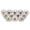 Assorted Ceramic Pull Handle for Cabinet Decorative Gold Knobs for Cupboards and Wardrobe Home Interior Décor - Pack of 12