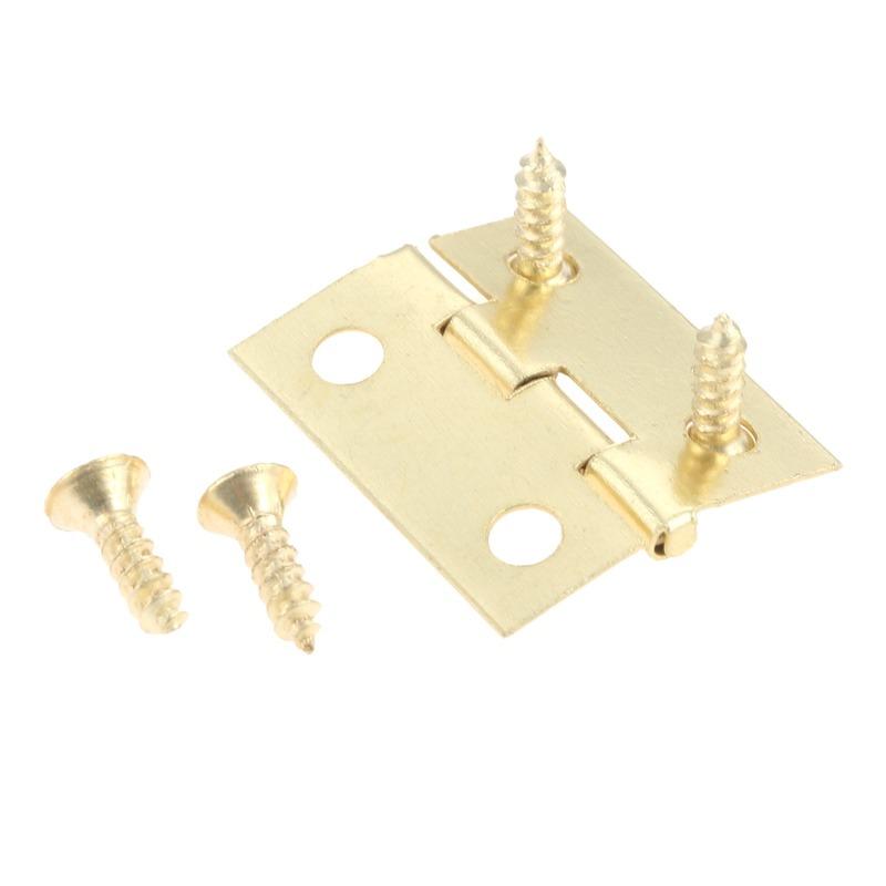 50 шт. крошечные золотые мини-металлические петли для дома 1/12, миниатюрная фурнитура для корпусной мебели для шкафов 10 х 8 мм, домашняя фурнитура