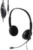 Elecom Гарнитура 4-полюсная шумоподавляющая однонаправленная легкая проводная гарнитура с микрофоном для длительной веб-конференции и удаленной работы, черная 3,5 мм HS-HP06STBK