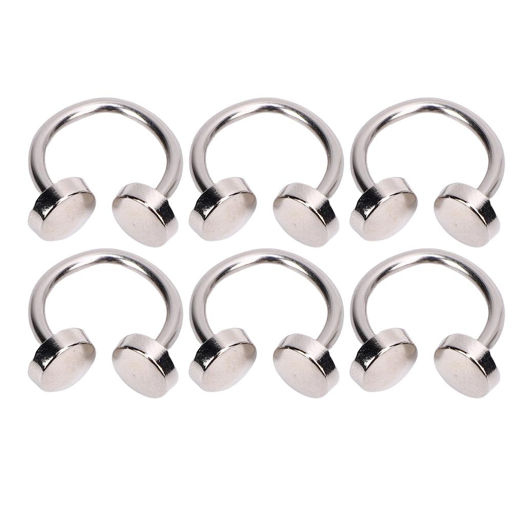 20PCS C Shaped Buckles Zinc Alloy 10mm Double Head Rivet Buckle for Clothing Collar Hat Decoration Shoe Hardware