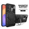 Чехол для Samsung Galaxy M15 M35 M55 5G, Чехол-броня с защитой камеры на выдвижной задвижке, Чехол для телефона Samsung M 15 35 55, Магнитное кольцо-подставка, Задняя крышка