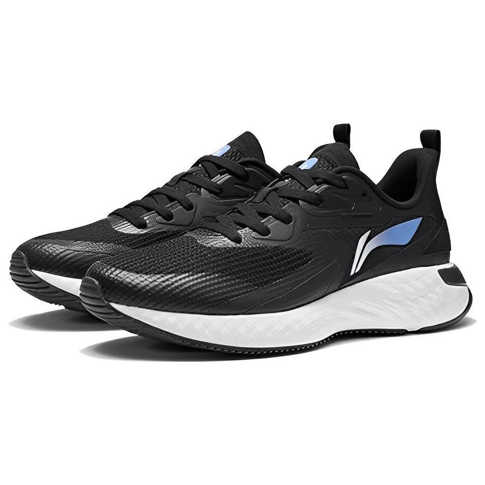 Кроссовки Li Ning Running Series, легкие, амортизирующие, прочные, с низким верхом, мужские, черные ARSS017-1