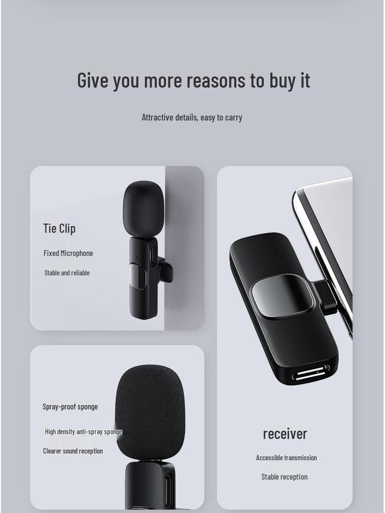 Wireless Lavalier Mic for Mobile Live Streaming & Interviews: Dual Recording & Noise Reduction