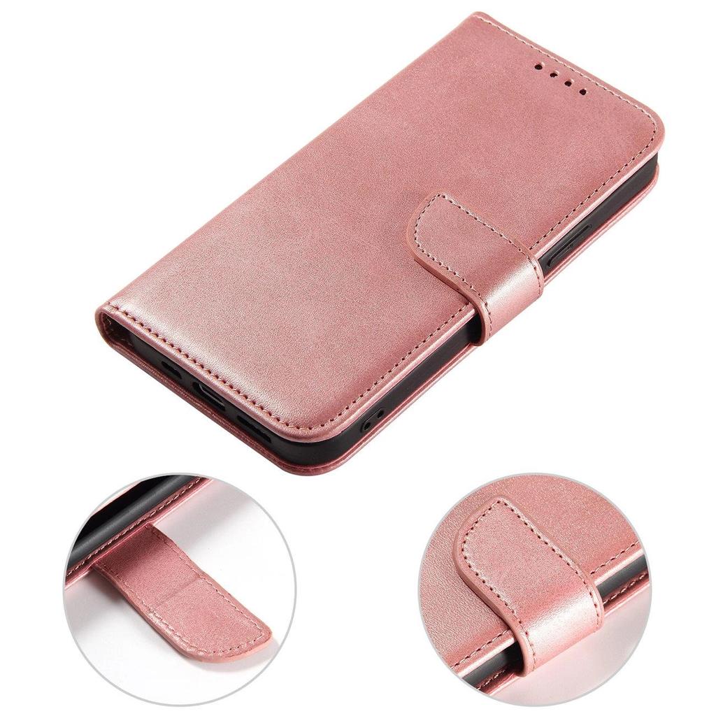 Magnet Case For Samsung S24 With Flap And Wallet - Pink