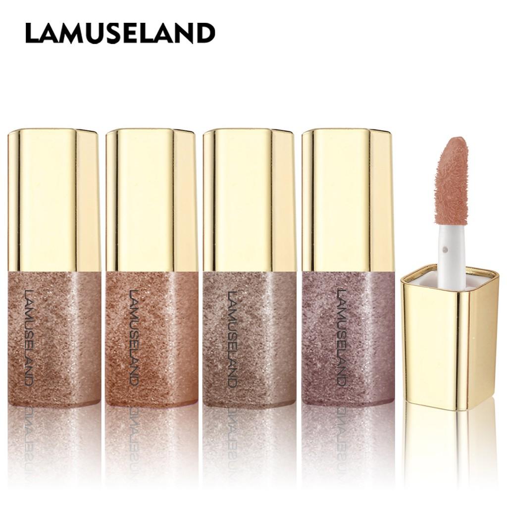 LAMUSELAND Блестящие жидкие тени для век — 8 универсальных цветов для потрясающего макияжа глаз