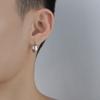 Fashion Personality Creative Silver Fashion Jewelry Man Earrings Korean Style Ear Hoops Letter