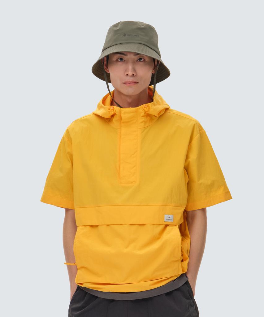 Snowpeak Apparel Таслан Тканый Яркий Короткий Рукав Анорак Королевский Желтый (S24Mmlan56)