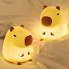 Cute Capybara Night Light Cute Cartoon Silicone Creative Bedside Sleep Night Lamp Room Decor Birthday Christmas Gift