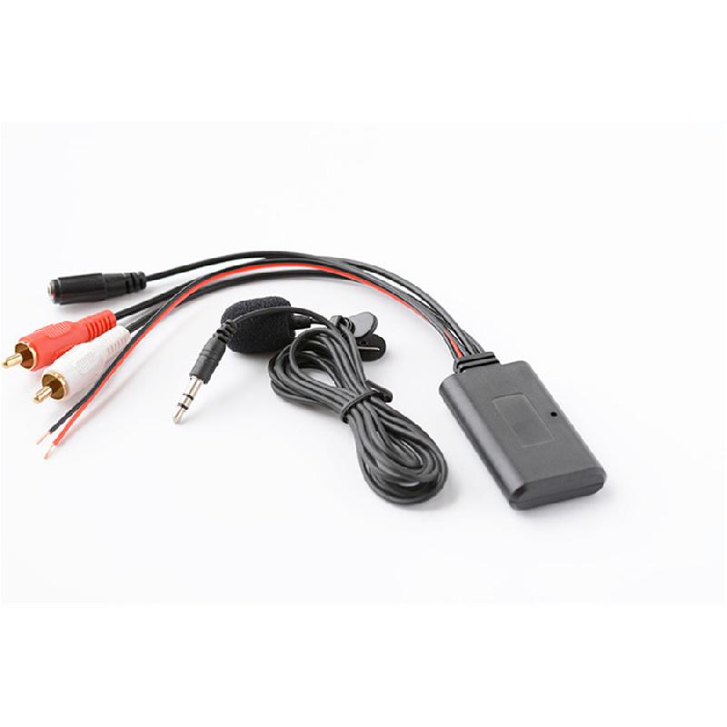 Новый Автомобильный 2RCA Беспроводной Адаптер Подключения Bluetooth AUX Музыка + МИКРОФОН Bluetooth Телефон