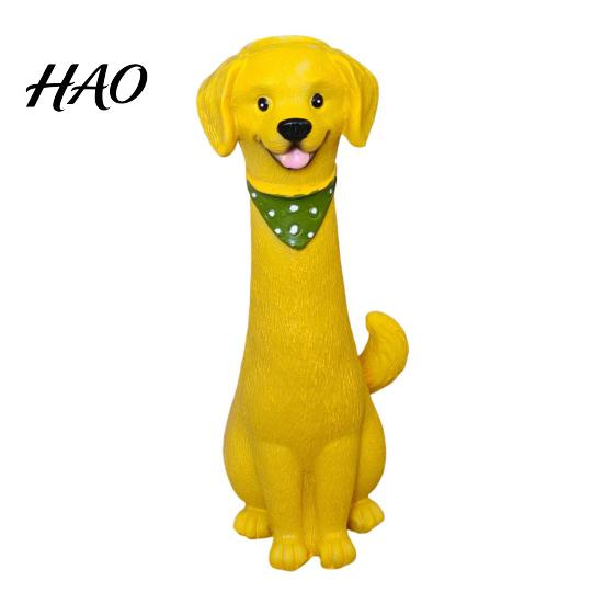 Unique Artistic Sculpture for Office Creative Long Neck Dog Vase Dry Flowers, Cute Cartoon Animal Flower Holder Small Dried Floral Arrangement