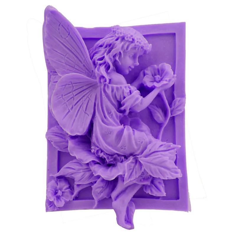 DIY инструменты для выпечки ангел цветок фея форма для помадки торта форма для украшения торта инструменты для помадки торта