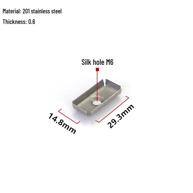 Соединитель квадратной трубы из нержавеющей стали с резьбовым отверстием для сборки стеллажа