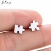 Small Stainless Steel Earrings Women Punk Jewelry Fashion Moon Leaf Scissors Snow Mountain Stud Earring Best Gift for Friends