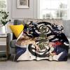 Jujutsu Kaisen, аниме, плюшевая кровать, тонкие одеяла для пикника с героями мультфильмов, современное фланелевое одеяло, Gedruckt Bettdecke Geschenk