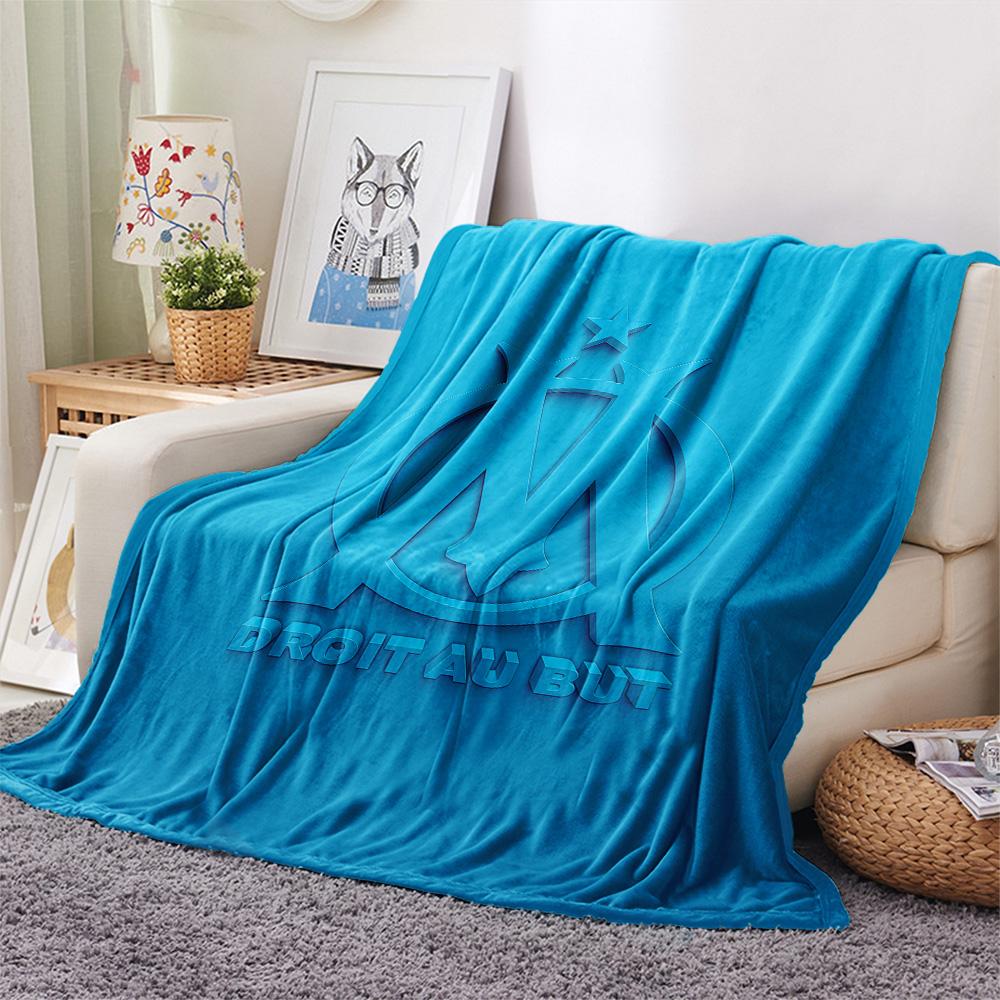 Olympique de Marseille Flannel Blanket, High quality Comfortable for All Seasons, Home Decor, Warmth and Comfort