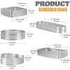 LMETJMA 5Pcs Tart Rings for Baking Stainless Steel Perforated Pastry Ring Mold French Dessert Mousse Fruit Pie Tart Ring JT396